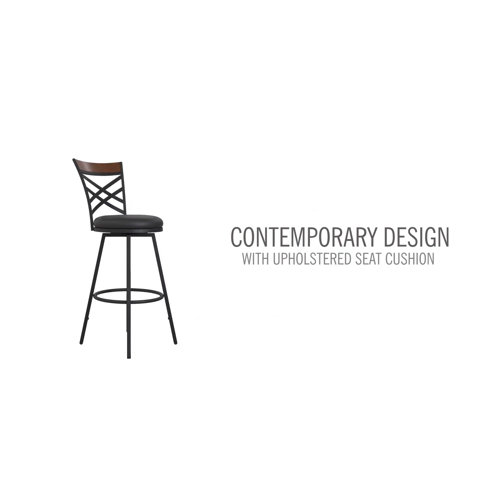 Gracie Oaks Clintwood Swivel Adjustable Height Bar Stool & Reviews Wayfair Canada